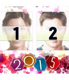 Collage para dos fotos con el año 2015