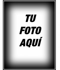 Marco consistente en un borde blanco y negro para fotos en vertical