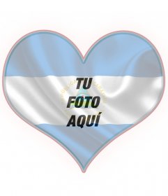 Collage con la bandera de Nicaragua en forma de corazón