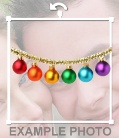 Sticker de bolas de Navidad para poner en tus fotos