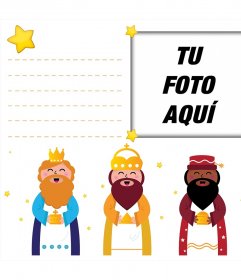 Carta personalizable para los Tres Reyes Magos 
