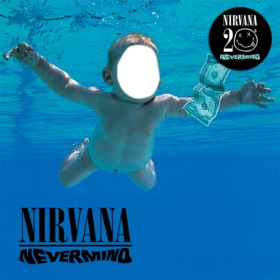Fotomontaje con la portada del CD de Nirvana para editar