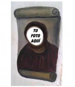 Fotomontaje de la restauración del Ecce Homo, (Cristo De Borja) para hacer con tu foto