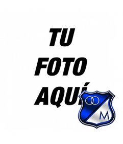 Fotoefecto para poner tu foto junto con el escudo del equipo de fútbol Millonarios
