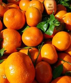 Juego educativo en el que encontrar una cara en unas naranjas y aprender a comer sano
