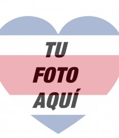 Bandera de Costa Rica en forma de corazón como filtro para tus fotos 