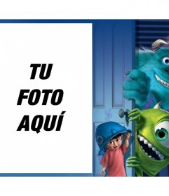 Marco con los personajes de Monsters Inc. para subir tu foto