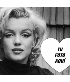 Fotomontaje con la hermosa Marilyn Monroe para añadir tu foto gratis