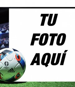 Marco para tu foto junto con el balón oficial de la Euro 2016