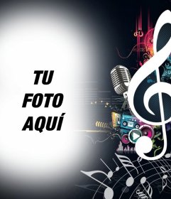 Fotomontajes de música y notas musicales para subir tu foto