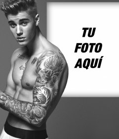 Sube tu foto al lado de Justin Bieber mostrando sus tattoos