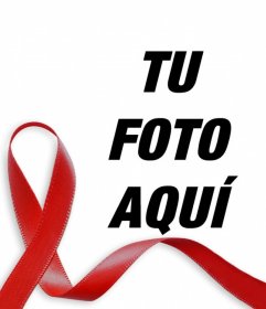 Lazo rojo contra el SIDA para poner en tu foto online