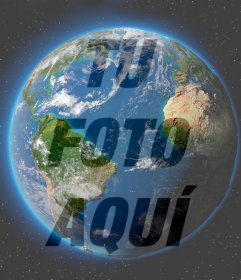 Fotomontaje del Planeta Tierra para poner en tu foto de perfil