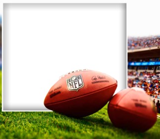 Edita este fotomontaje de un balón de fútbol americano de la NFL