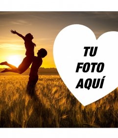 Montaje romántico para editar con tu foto con una pareja divirtiéndose