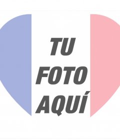 Bandera de Francia en forma de corazón para añadirle a tu foto como filtro