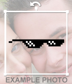 Sticker de gafas pixeladas del meme Deal With It