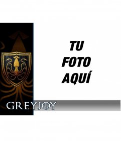 Fotomontaje con el escudo de la casa Greyjoy 
