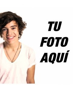 Foto efecto para poner una foto de Harry de One Direction junto a una foto tuya