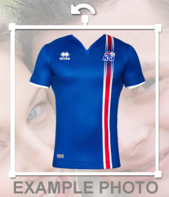 Fotomontaje para añadir la camiseta del equipo de fútbol de Islandia 