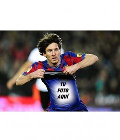 Fotomontaje para poner tu foto en la camiseta de Leo Messi