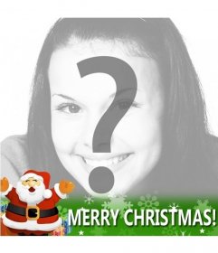 Felicitación navideña especial para poner de perfil en Facebook con Santa Claus y la frase Merry Christmas