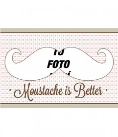 Marco fotográfico con el bigote de moda