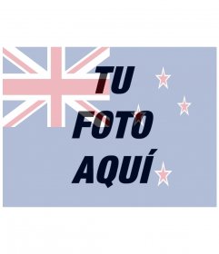 Creador de fotos de perfil para poner la bandera de Nueva Zelanda junto con tu foto