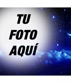 Noche de estrellas con luna para ponerle a tu foto como filtro online