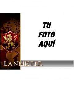 Fotomontaje con el escudo de la casa Lannister 
