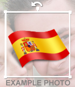Adhesivo Bandera España ondeando