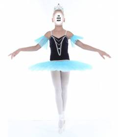 Fotomontaje para poner tu cara la foto de una niña bailando ballet