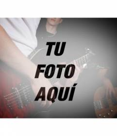Filtro de fotografía con un grupo de música con guitarras para crear un fotomontaje con tu foto online