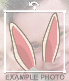Sticker para poner unas orejas de conejo en tu foto