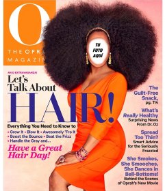 Fotomontaje para ser Oprah Winfrey en la portada de una revista