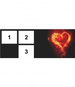 Foto de portada para 3 fotos con un corazón en llamas 