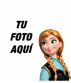 La princesa Anna de Frozen en tus fotos con este montaje gratis