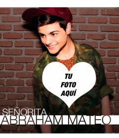 Fotomontaje con la portada del single Señorita de Abraham Mateo 