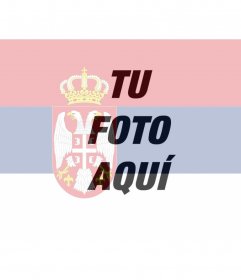 Montaje online para poner la bandera de Serbia junto con la foto que subas