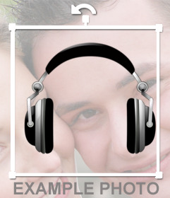 Sticker de unos audífonos de DJ que puedes poner en tus fotos