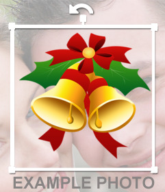 Efecto para decorar tus fotos con unas campanas de navidad online