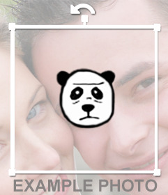 Sticker de cara del panda del juego Encuentra al Panda