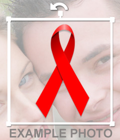 Sticker de la cinta roja contra el SIDA para tu foto 