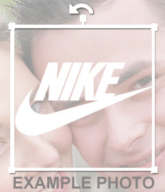 Sticker del logo blanco de Nike para poner en tus fotos