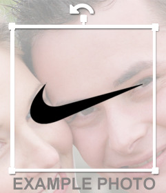 Sticker del logo blanco de Nike para poner en tus fotos - Fotoefectos