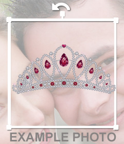 Ponte una tiara de diamantes con este fotomontaje online