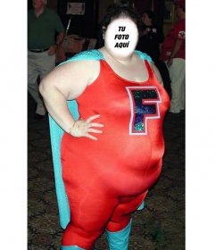 Fotomontaje con fotos de mujeres muy gordas 