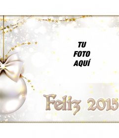 Tarjeta de Feliz año 2015 para personalizar con tus fotos