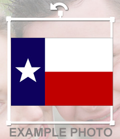 Pegatina de la bandera del estado de Texas que puedes poner en tus fotos de perfil con nuestro editor online