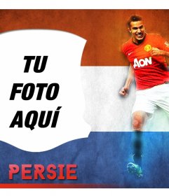 Pon tu foto junto a Robin van Persie, futbolista neerlandés